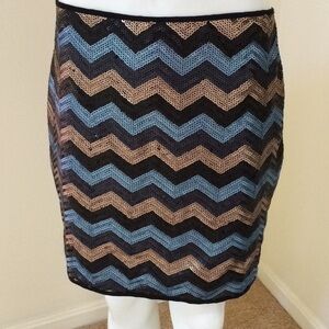 UMGEE size L multi colored sequined mini skirt